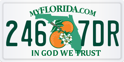 FL license plate 2467DR