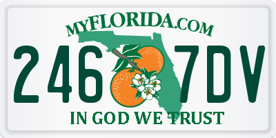 FL license plate 2467DV