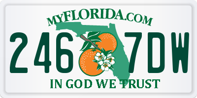 FL license plate 2467DW