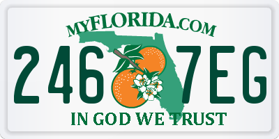 FL license plate 2467EG