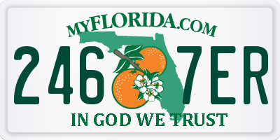 FL license plate 2467ER