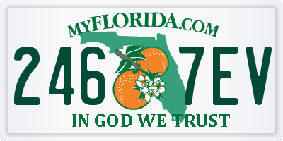 FL license plate 2467EV