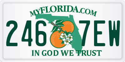 FL license plate 2467EW