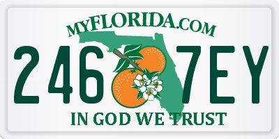FL license plate 2467EY