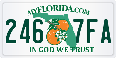 FL license plate 2467FA