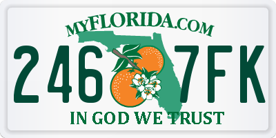 FL license plate 2467FK
