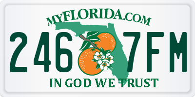 FL license plate 2467FM