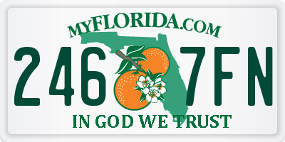 FL license plate 2467FN