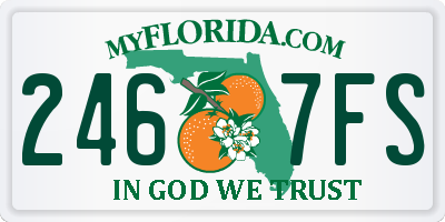 FL license plate 2467FS