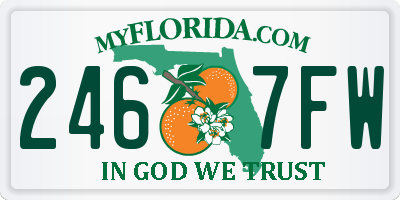 FL license plate 2467FW