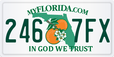FL license plate 2467FX