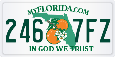 FL license plate 2467FZ