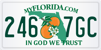 FL license plate 2467GC