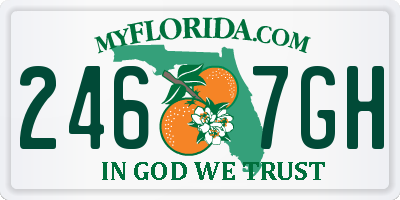 FL license plate 2467GH