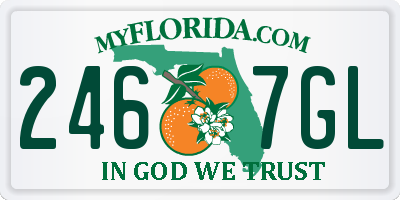 FL license plate 2467GL