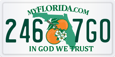 FL license plate 2467GO
