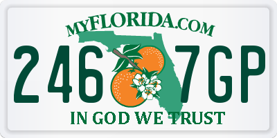 FL license plate 2467GP