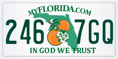 FL license plate 2467GQ