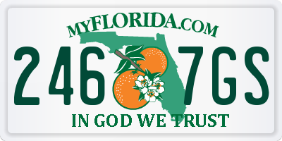 FL license plate 2467GS