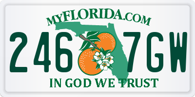 FL license plate 2467GW