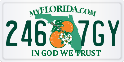 FL license plate 2467GY