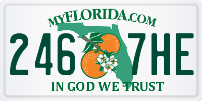 FL license plate 2467HE