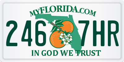 FL license plate 2467HR