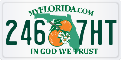 FL license plate 2467HT