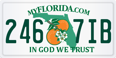FL license plate 2467IB