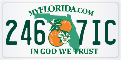 FL license plate 2467IC