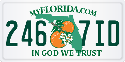 FL license plate 2467ID