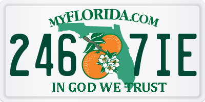 FL license plate 2467IE