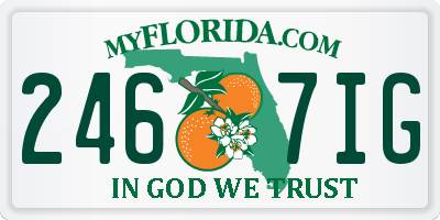 FL license plate 2467IG