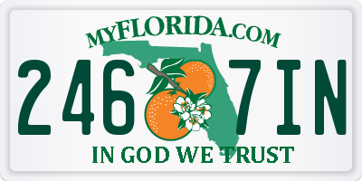FL license plate 2467IN