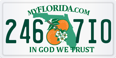 FL license plate 2467IO
