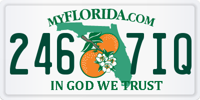 FL license plate 2467IQ