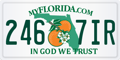 FL license plate 2467IR