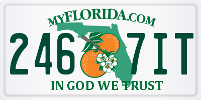 FL license plate 2467IT