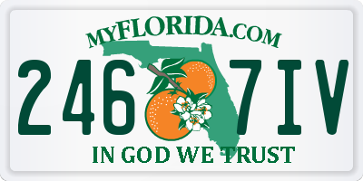 FL license plate 2467IV