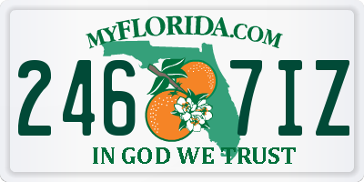 FL license plate 2467IZ