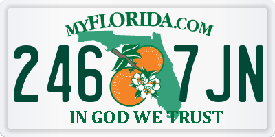 FL license plate 2467JN