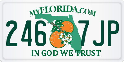 FL license plate 2467JP
