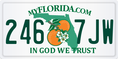 FL license plate 2467JW