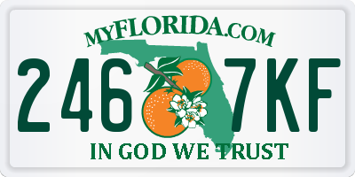 FL license plate 2467KF
