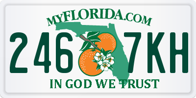 FL license plate 2467KH