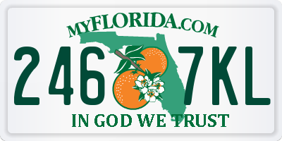 FL license plate 2467KL