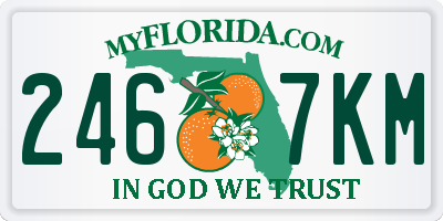 FL license plate 2467KM