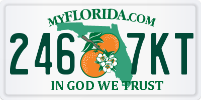 FL license plate 2467KT