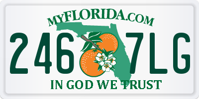 FL license plate 2467LG
