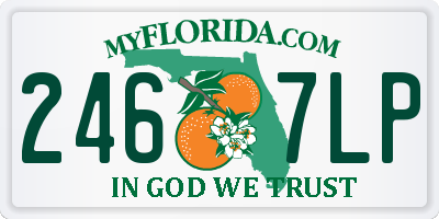 FL license plate 2467LP
